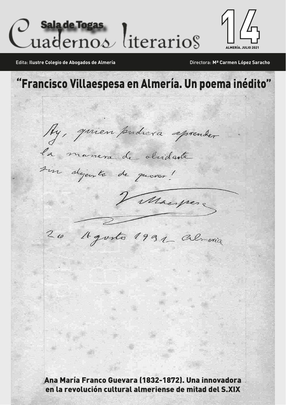 Portada del número 14, Julio 2021