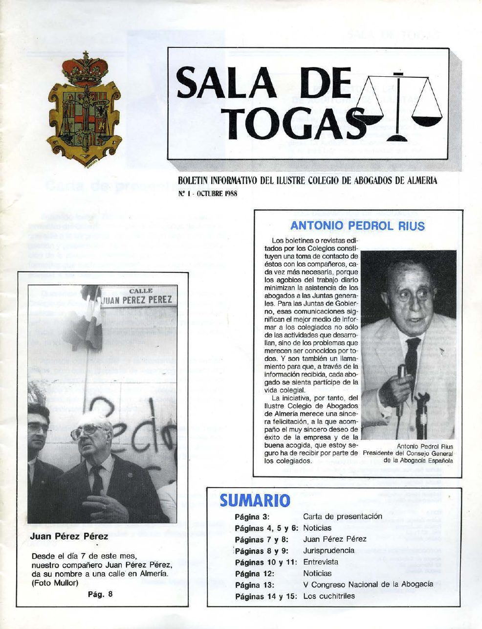 Portada del número 1, Octubre 1988